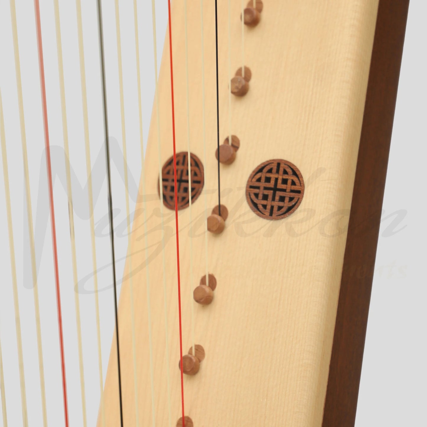 Muzikkon Gothic Harp 19 String Mahogany