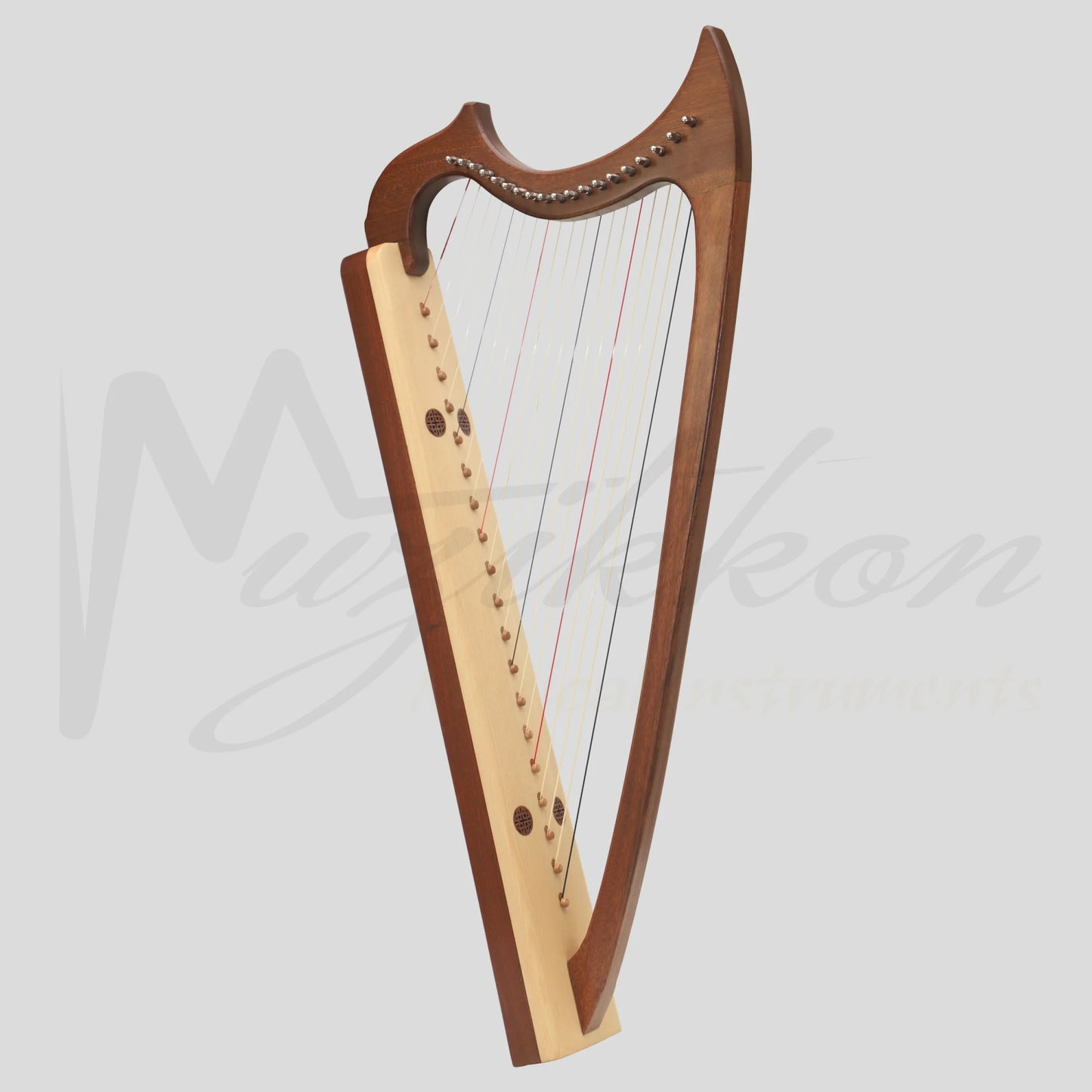 Muzikkon Gothic Harp 19 String Mahogany