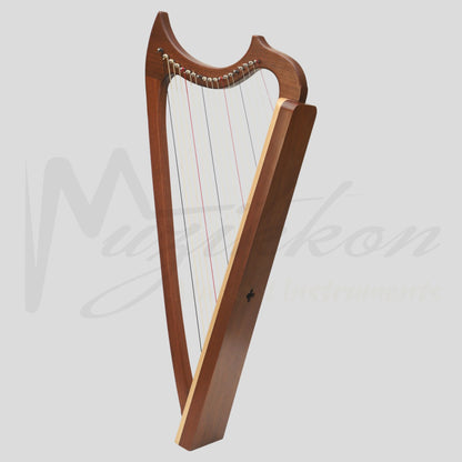 Muzikkon Gothic Harp 19 String Mahogany