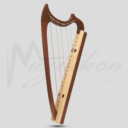 Muzikkon Gothic Harp 19 String Mahogany