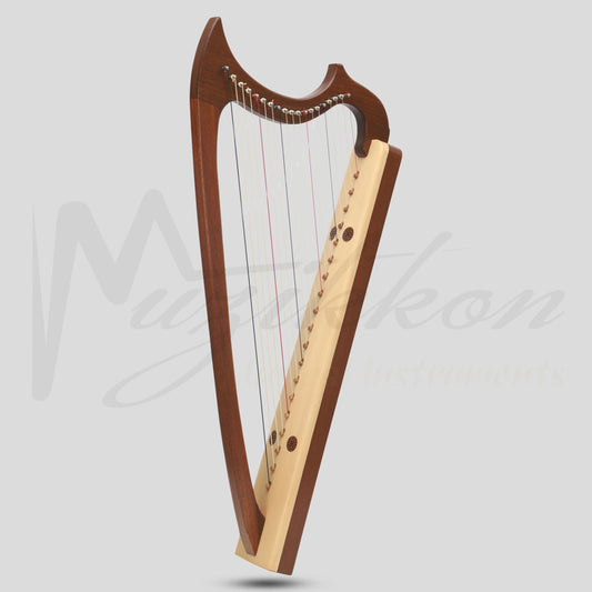 Muzikkon Gothic Harp 19 String Mahogany
