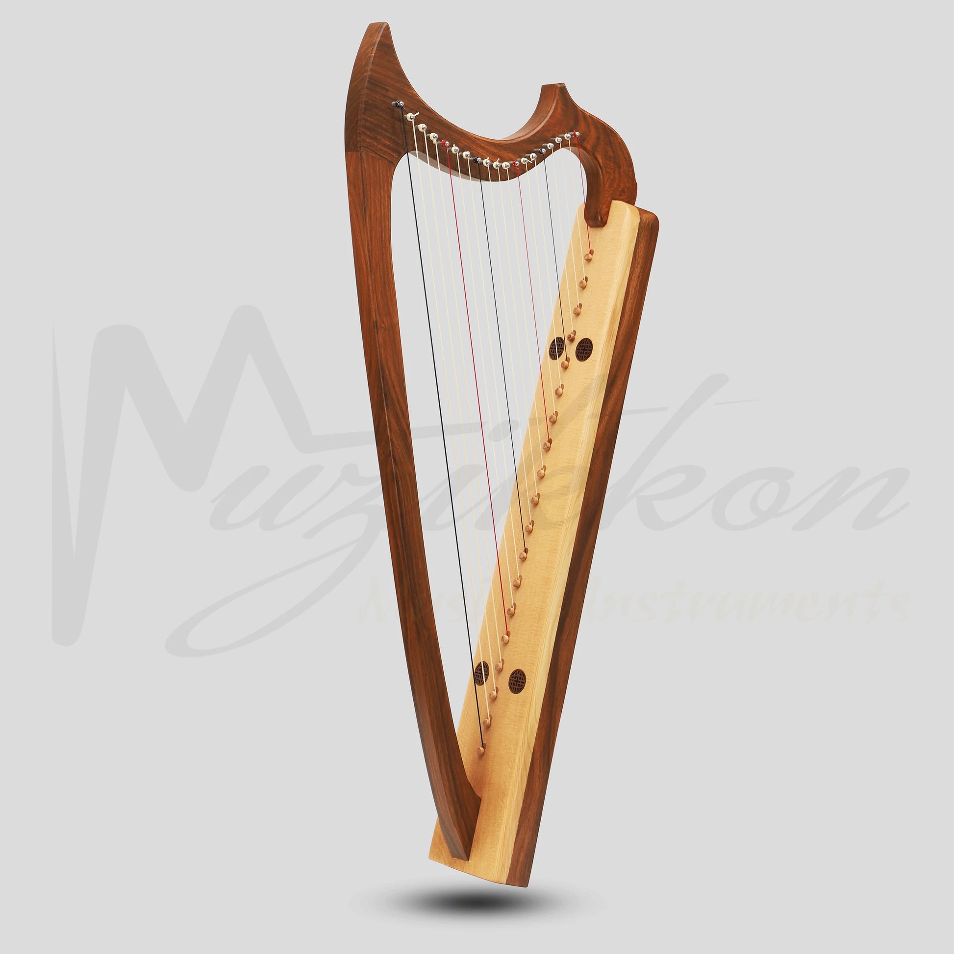 Muzikkon Gothic Harp 19 String Rosewood