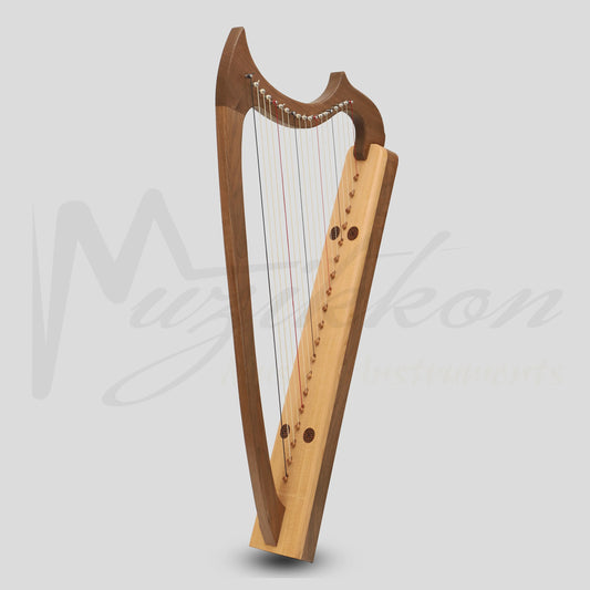 Muzikkon Gothic Harp 19 String Walnut