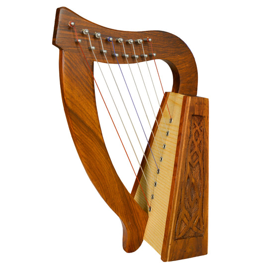 Muzikkon O'carolan Harp, 8 Strings Rosewood Knotwork