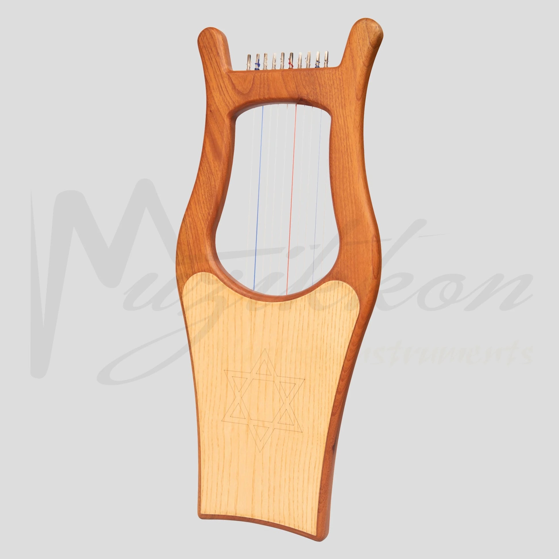 Muzikkon Large Kinnor Harp 10 String Red Cedar