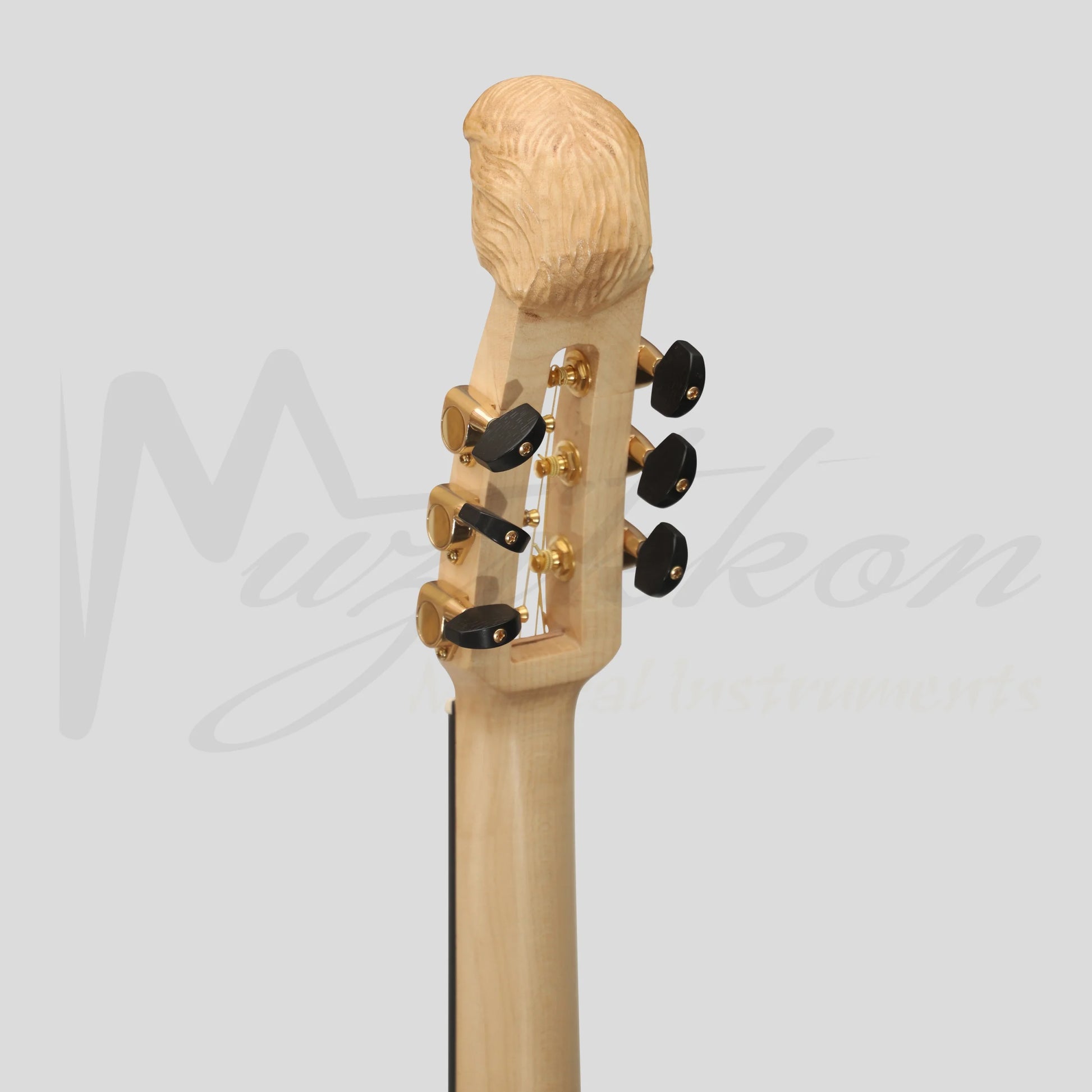 MUZIKKON LUTE GUITAR 6 STEEL STRINGS VARIEGATED LACEWOOD ROSEWOOD