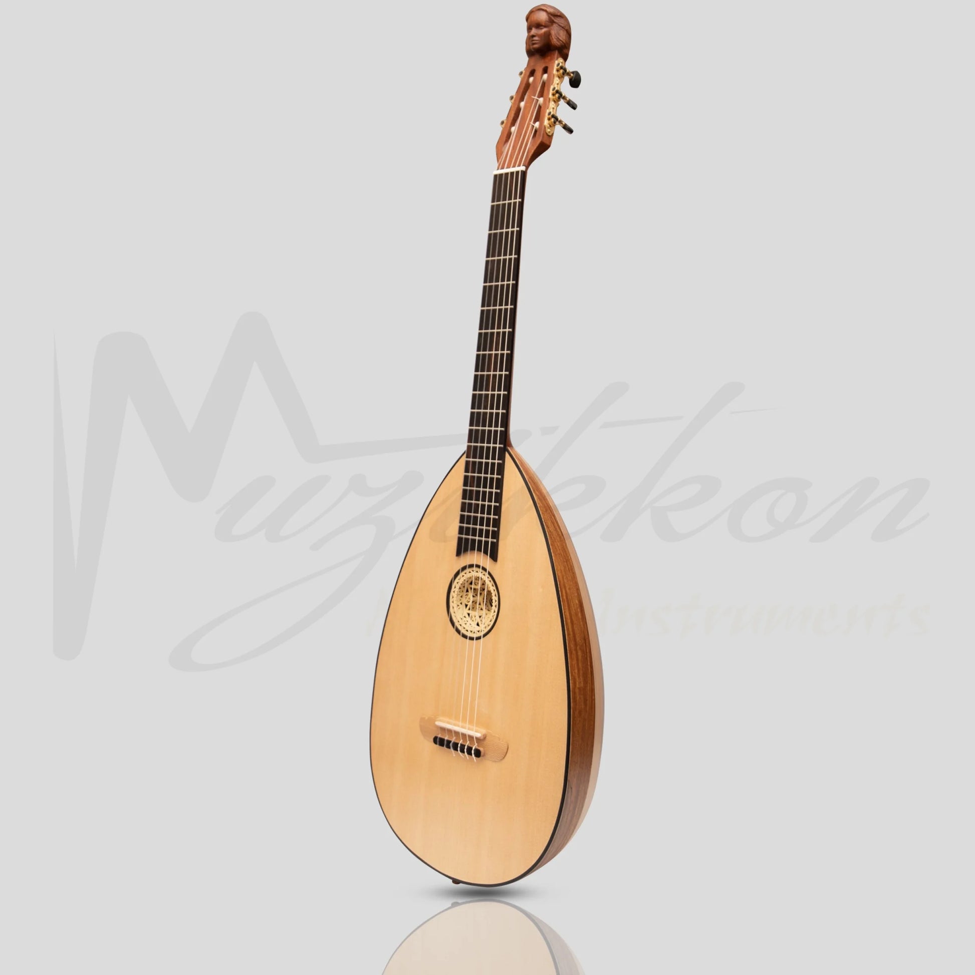 MUZIKKON LUTE GUITAR 6 STRING LEFT HAND Lacewood/Rosewood