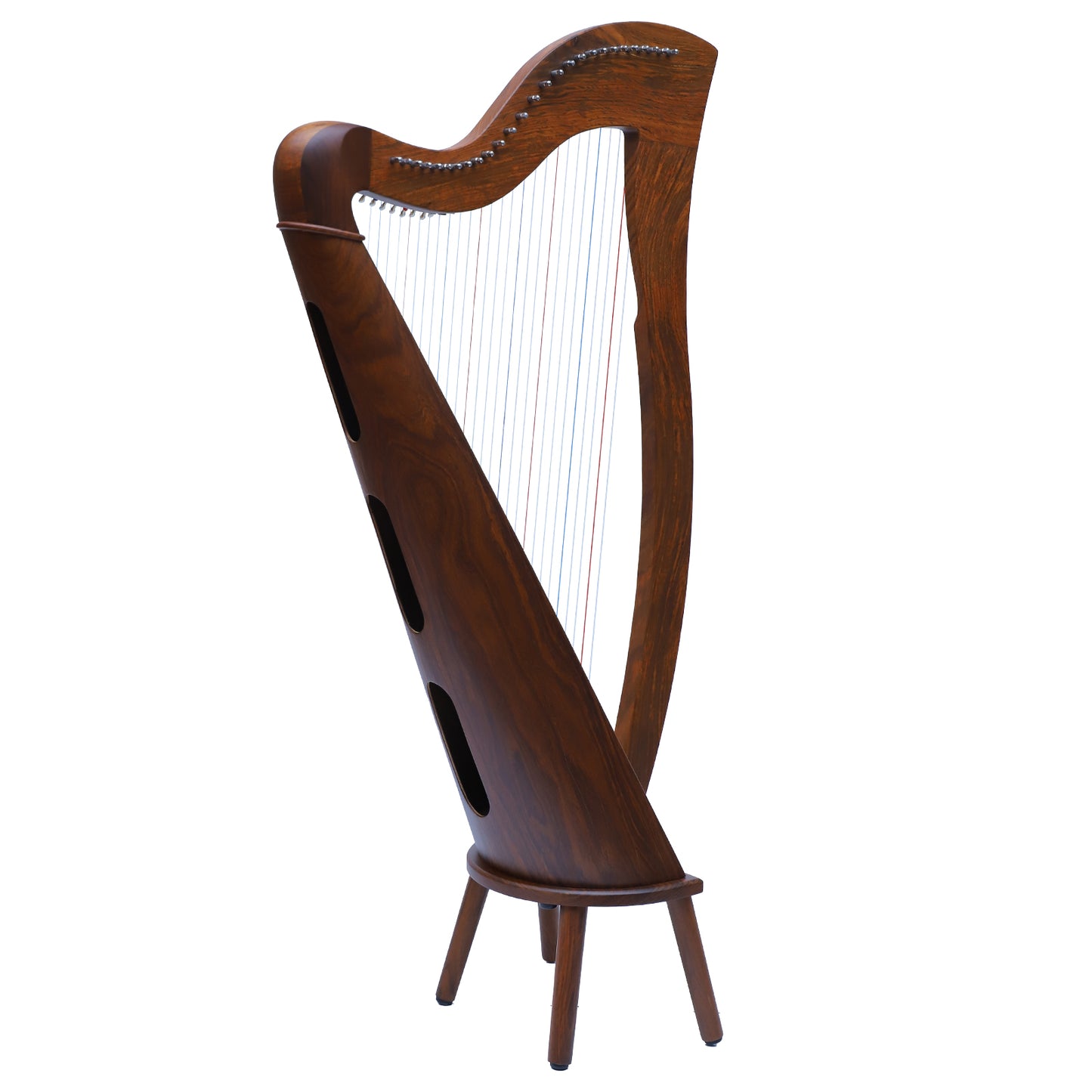 Muzikkon McHugh Harp 27 String Rosewood Round Back
