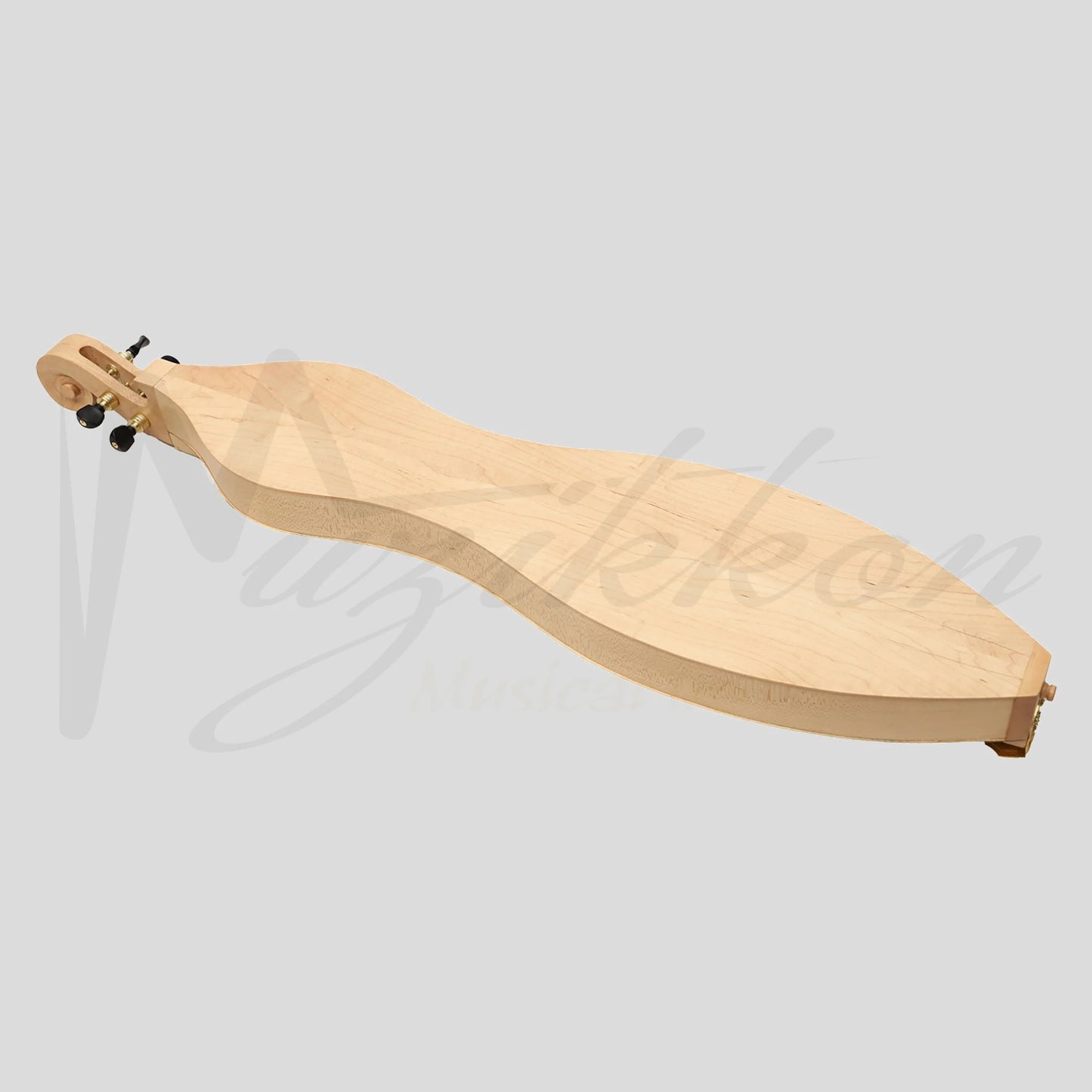 Muzikkon Mountain Dulcimer 4 String Turn Scroll Maple With Purfling