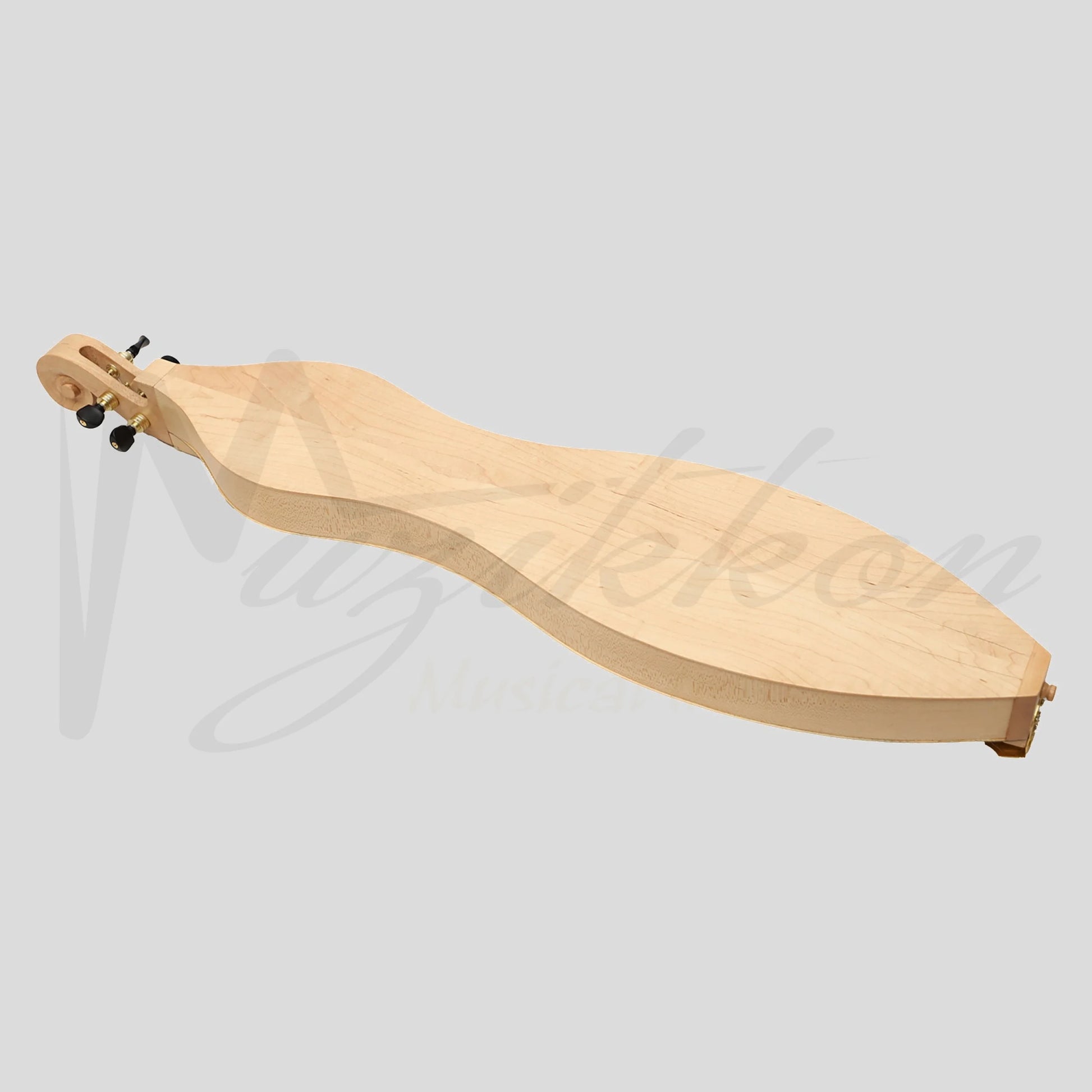 Muzikkon Mountain Dulcimer 4 String Turn Scroll Maple With Purfling