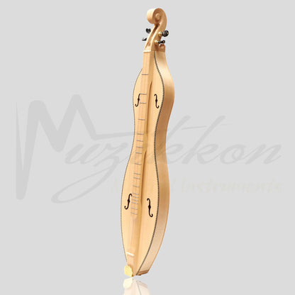 Muzikkon Mountain Dulcimer 4 String Turn Scroll Maple With Purfling