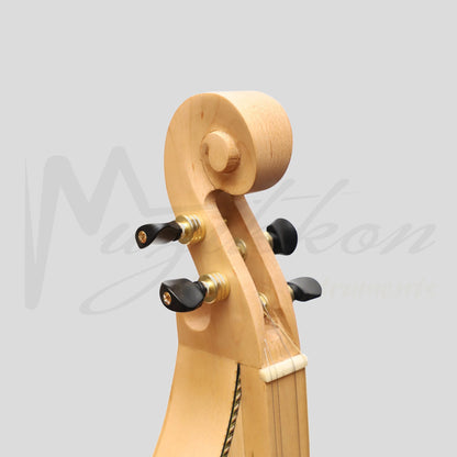 Muzikkon Mountain Dulcimer 4 String Turn Scroll Maple With Purfling