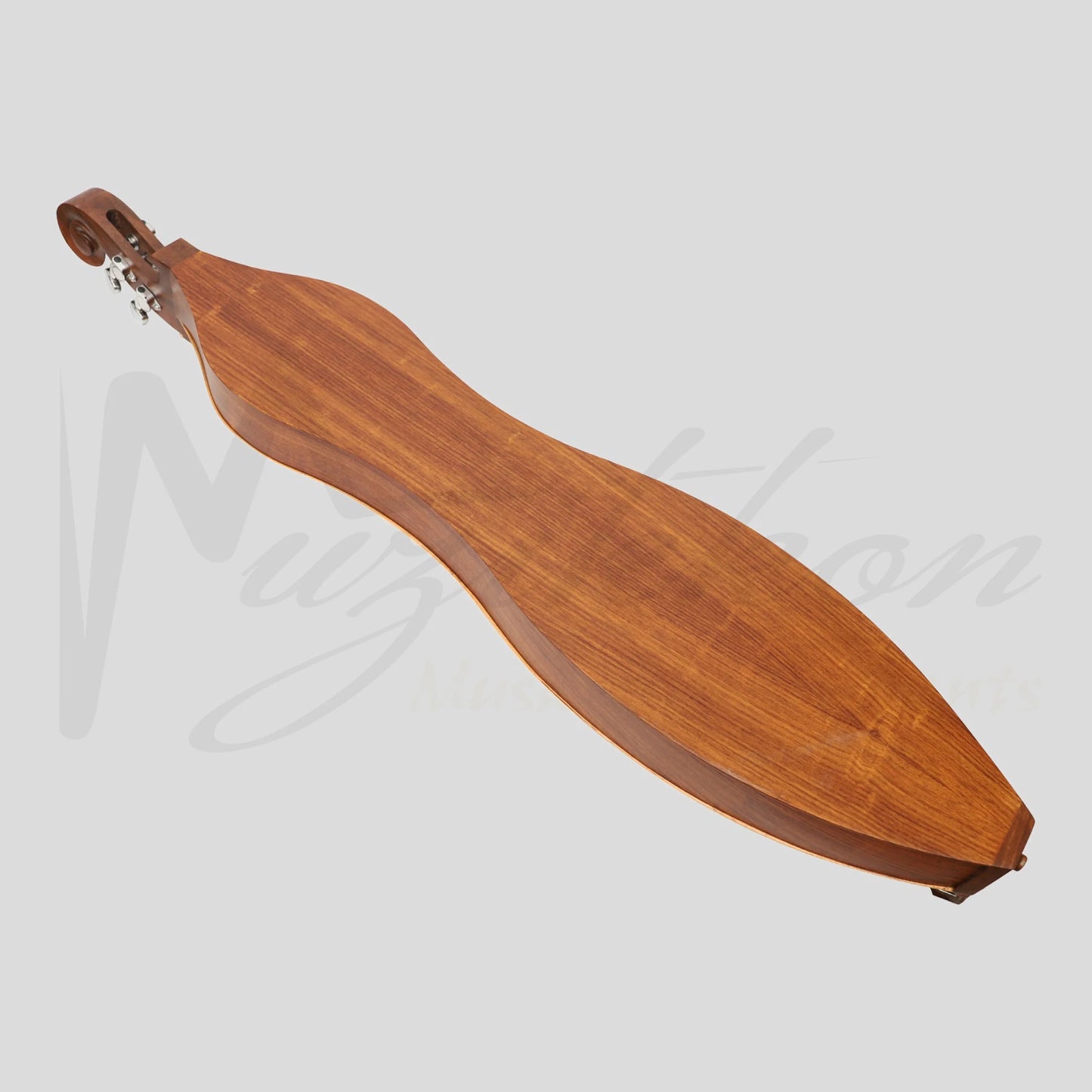 Muzikkon Mountain Dulcimer 4 Strings Knotwork Scroll R-W Silver Gear