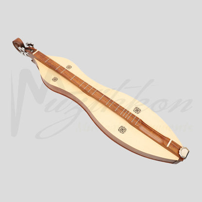 Muzikkon Mountain Dulcimer 4 Strings Knotwork Scroll R-W Silver Gear