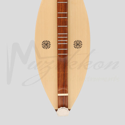 Muzikkon Mountain Dulcimer 4 Strings Knotwork Scroll R-W Silver Gear