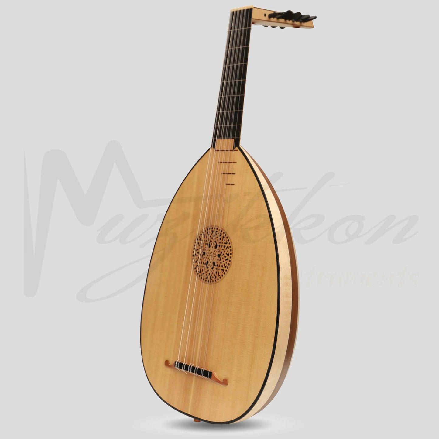 Muzikkon Renaissance Lute 6 Course Right Hand After Hieber Maple/Walnut