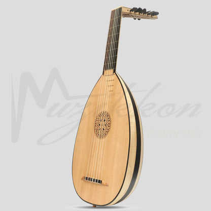 Muzikkon Renaissance Lute 7 Course Right Hand After Hieber Maple Ebony