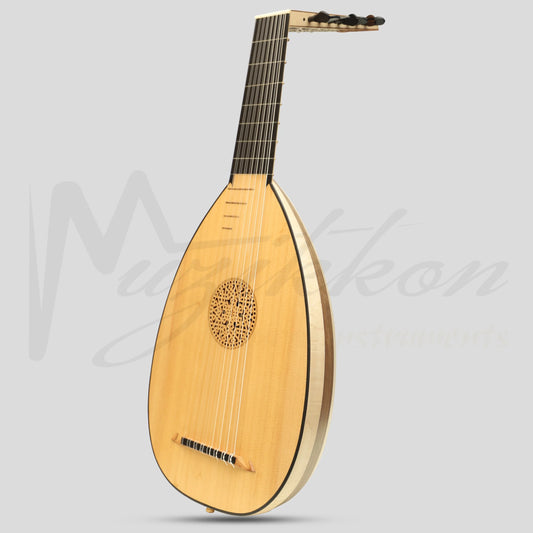 Muzikkon Renaissance Lute 8 Course Left Hand After Hieber Maple/Walnut