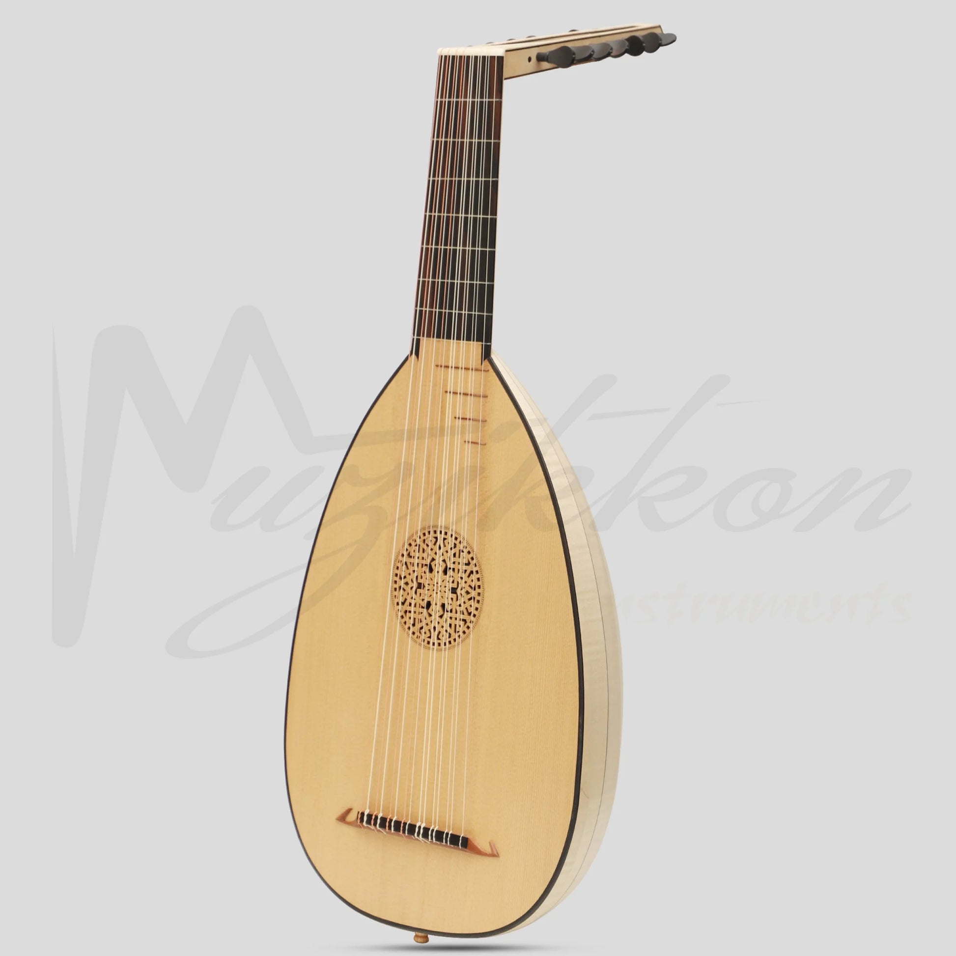 Muzikkon Renaissance Lute 8 Course Right Hand After Hieber Flame Maple Lute