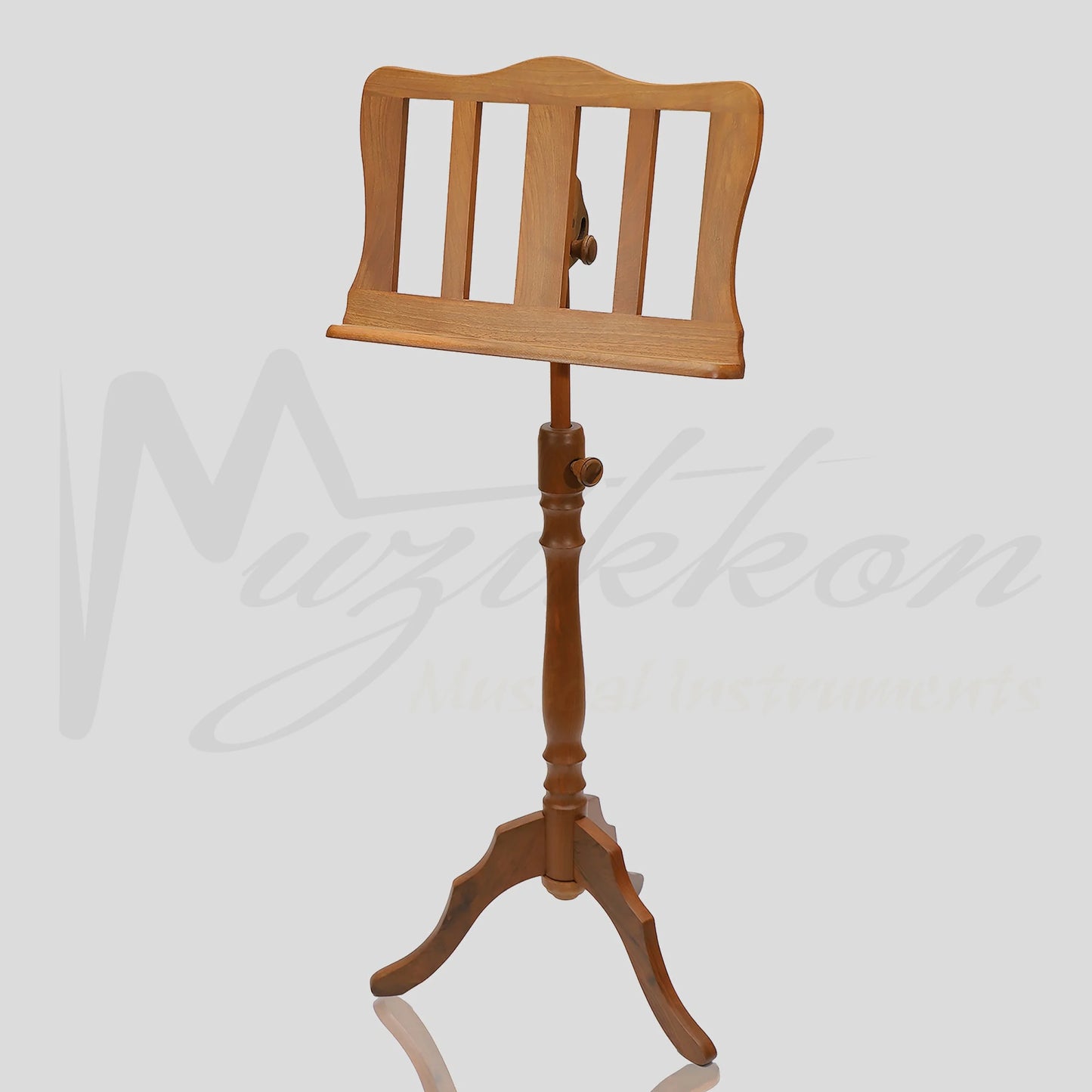 Muzikkon Single Tray Georgian Music Stand Walnut