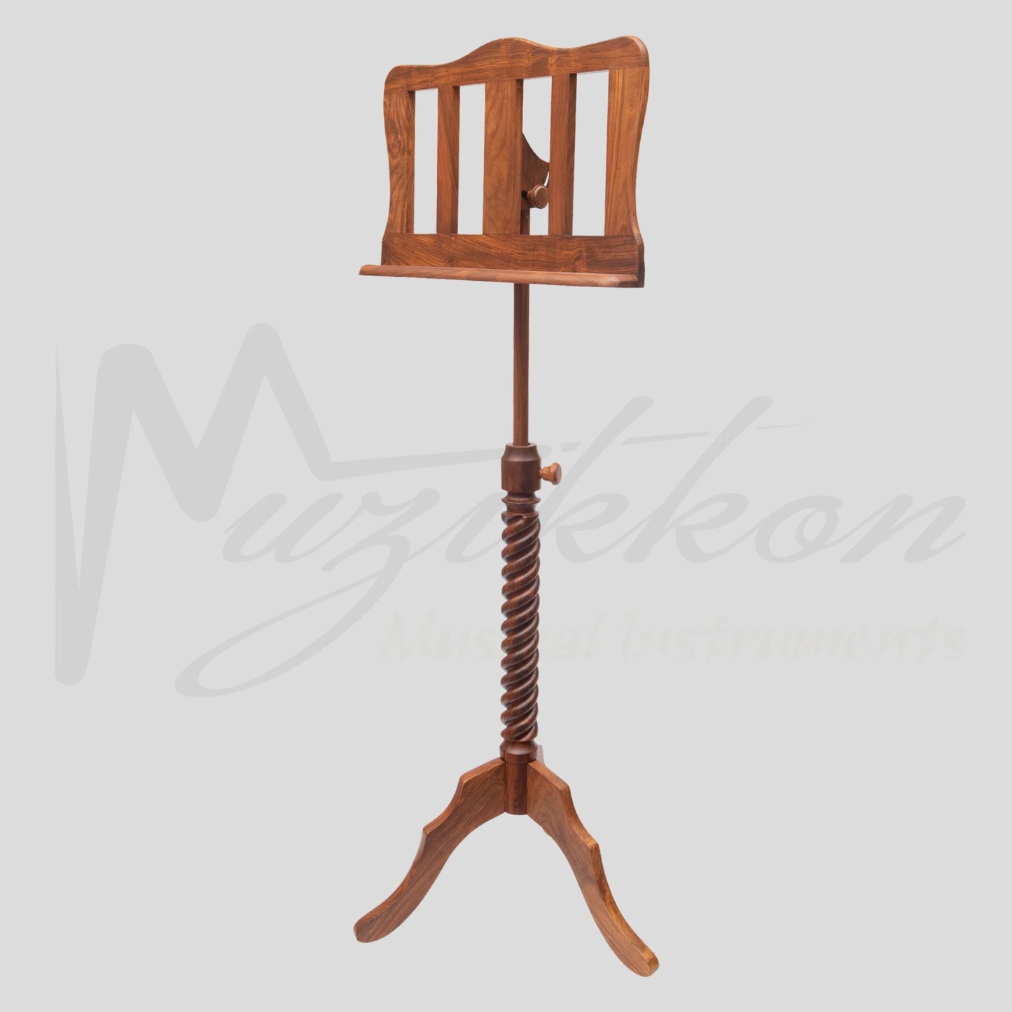 Muzikkon Single Tray Sprial Music Stand Rosewood