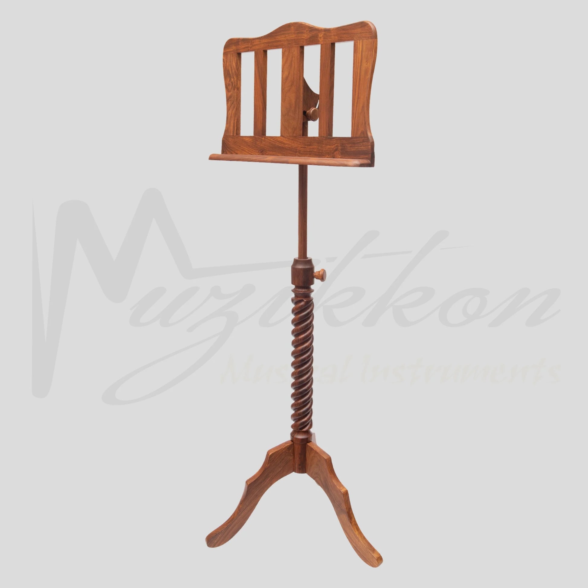 Muzikkon Single Tray Sprial Music Stand Rosewood