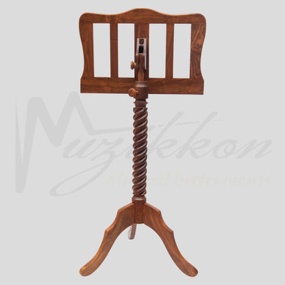 Muzikkon Single Tray Sprial Music Stand Rosewood