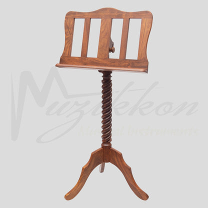 Muzikkon Single Tray Sprial Music Stand Rosewood