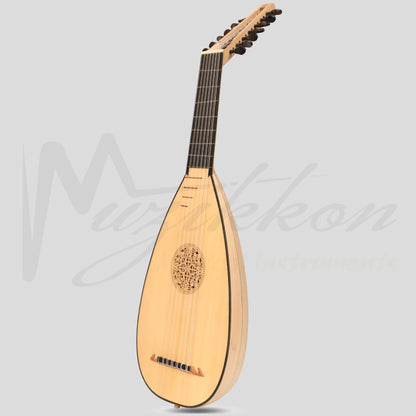 Muzikkon Travel Lute 7 Course Left Hand Lacewood