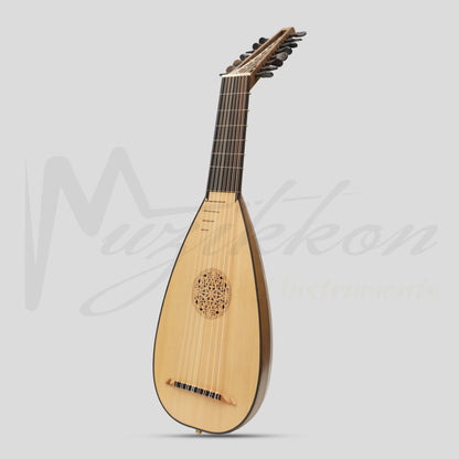 Muzikkon Travel Lute 8 Course Left Hand Walnut Lute