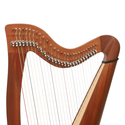 Muzikkon  28 String Claddagh Harp Mahogany