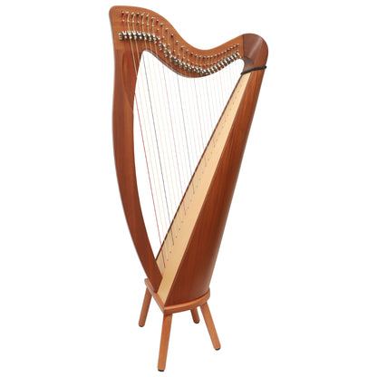 Muzikkon 28 String Claddagh Harp Mahogany