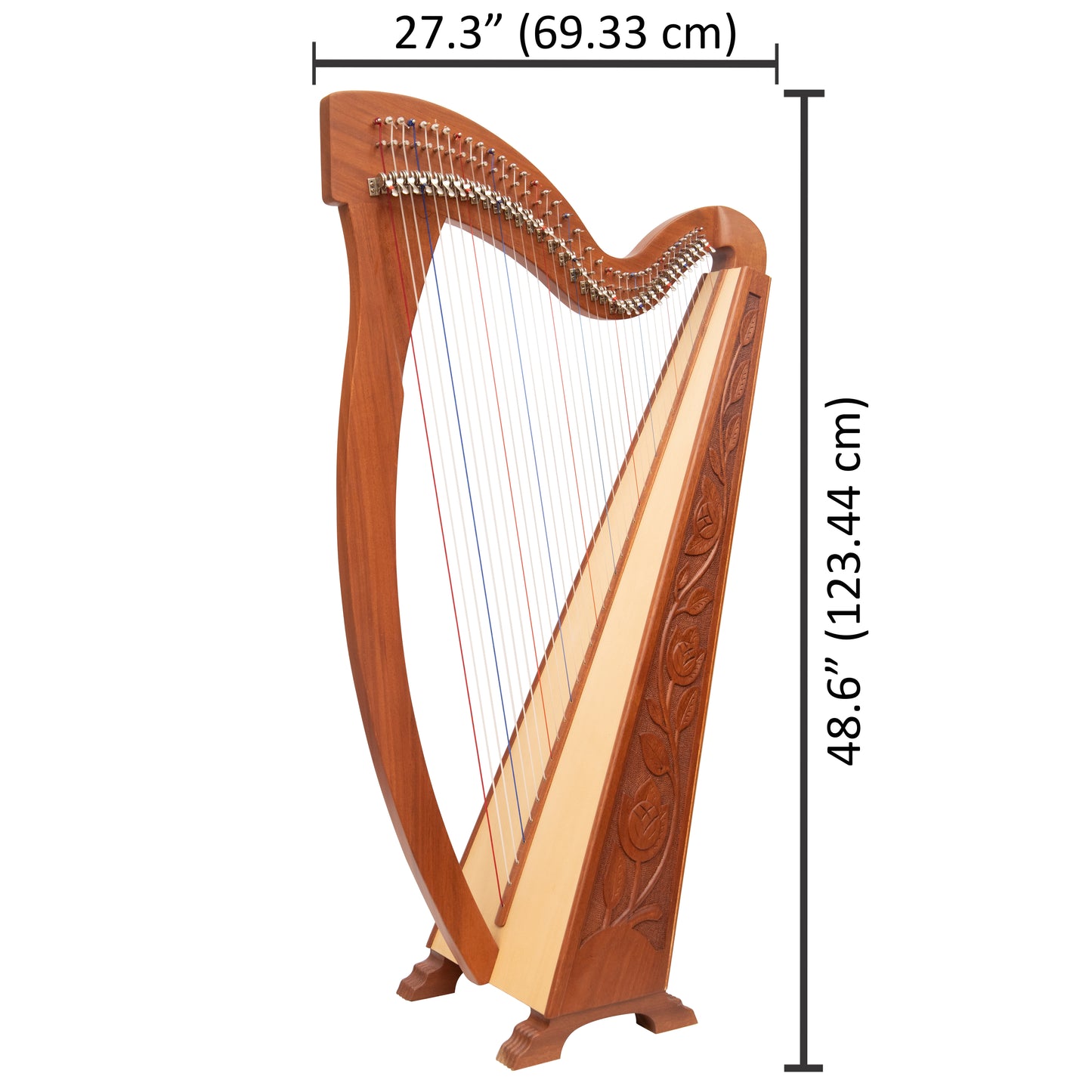 Muzikkon 36  Strings Trinity Harp Mahogany