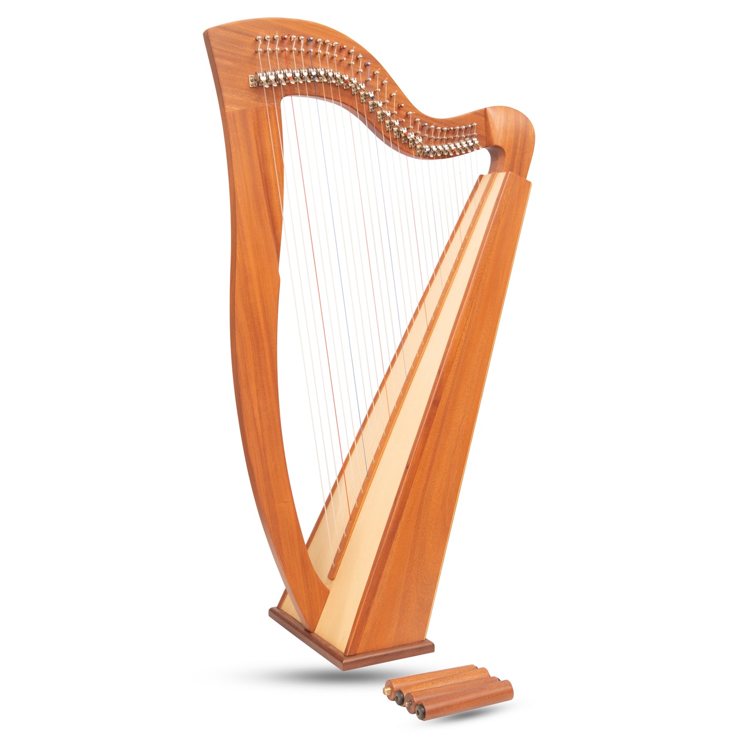Muzikkon McHugh Harp, 29 Strings Square Back Mahogany