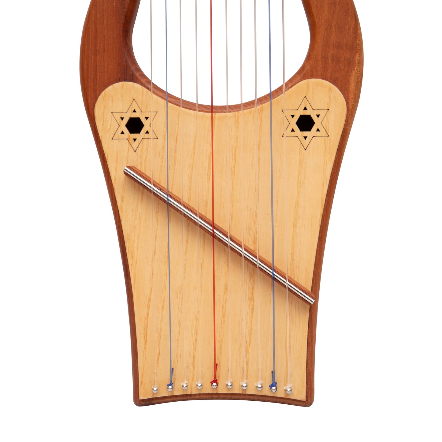 Cedar String strings-kinnor harp-Muzikkon Mini Kinnor Harp, 10 Strings Red Cedar