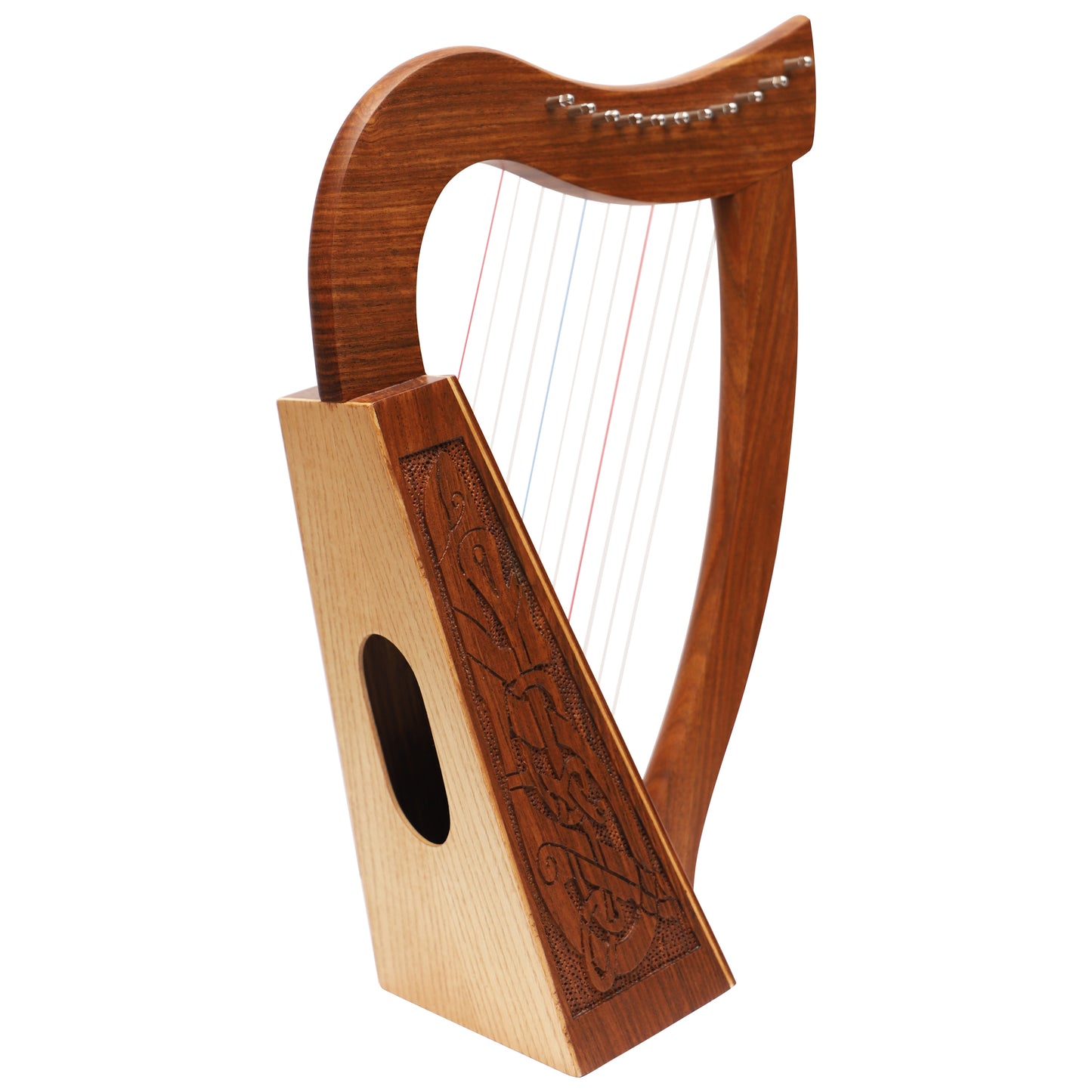 Muzikkon O'Carolan Harfe, 11-saitiger Palisander Keltischer Drache