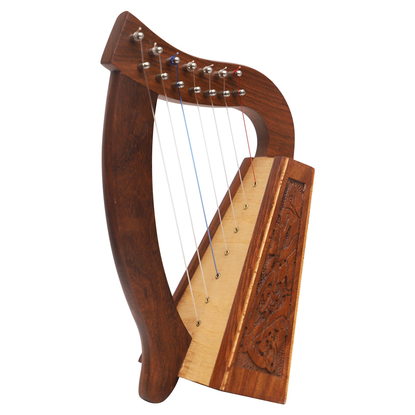 Muzikkon O'Carolan Harp, 7 String Rosewood Celtic Dragon