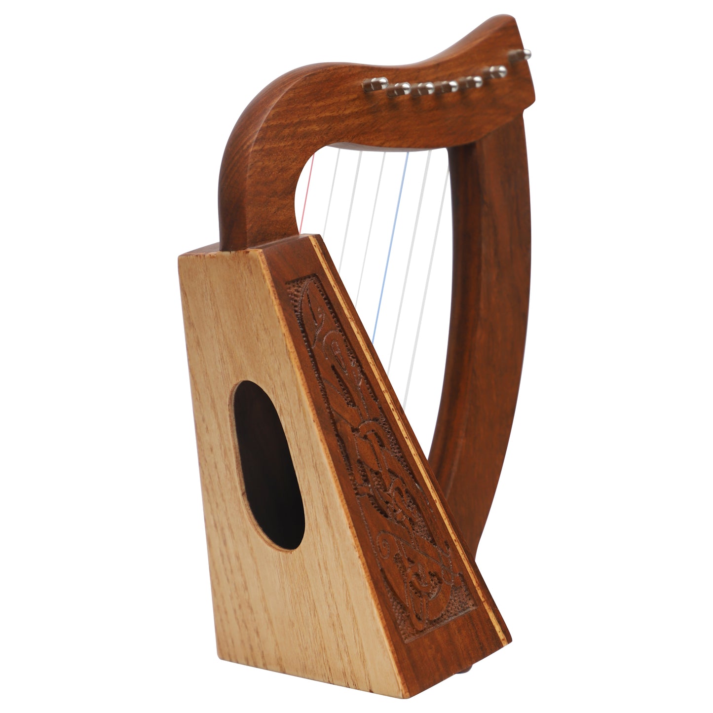 Muzikkon O'Carolan Harp, 7 String Rosewood Celtic Dragon Muzikkon