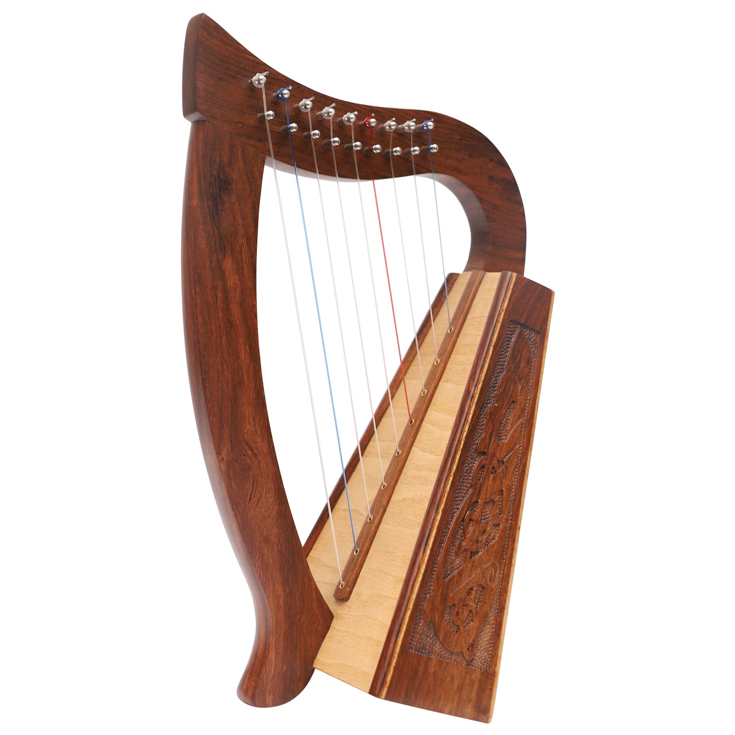 Muzikkon O'Carolan Harp, 9 Strings Rosewood Celtic Dragon
