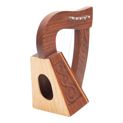 O'carolan Harp, 5 String Rosewood Knotwork Muzikkon