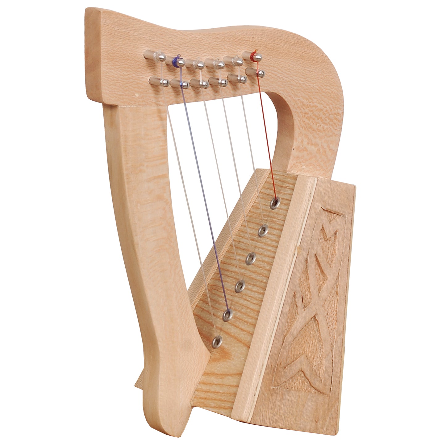 O'Carolan Harp, 6 String Lacewood Knotwork Muzikkon
