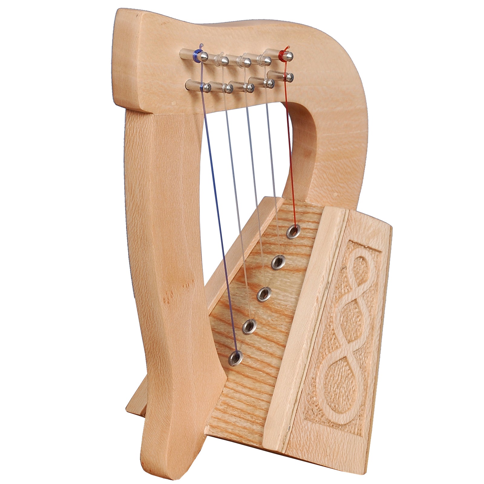 O'Carolan Harp, 5 String Lacewood Knotwork Muzikkon