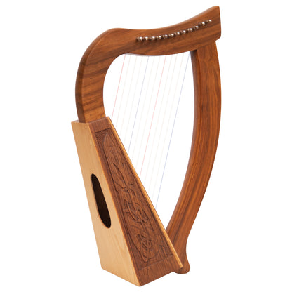 O'Carolan Harp 12 String Rosewood Celtic Dragon