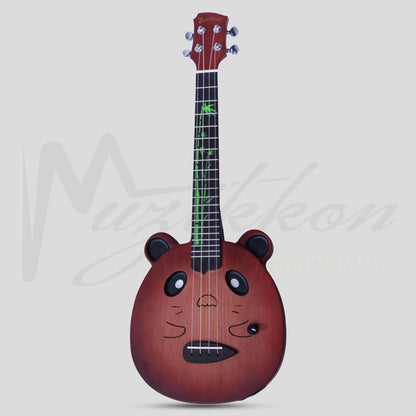 Panda Wood Electric Ukulele With Bag