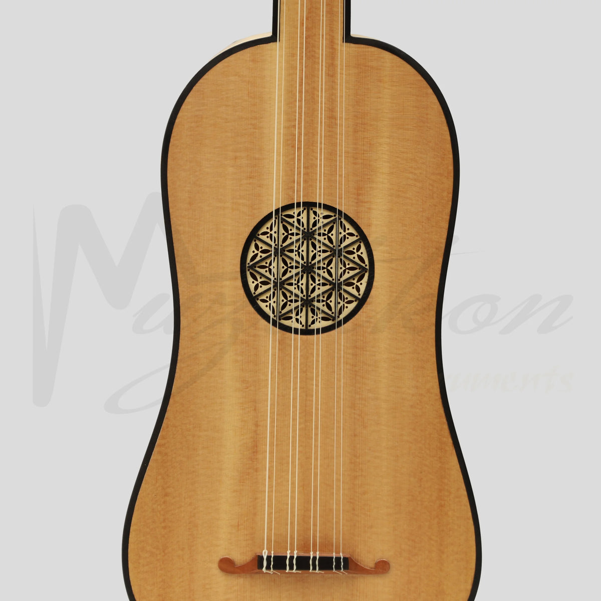 Italian Renaissance Stringcourse Luth Ébène Renaissance Guitar, 4 course (1st course double string ...