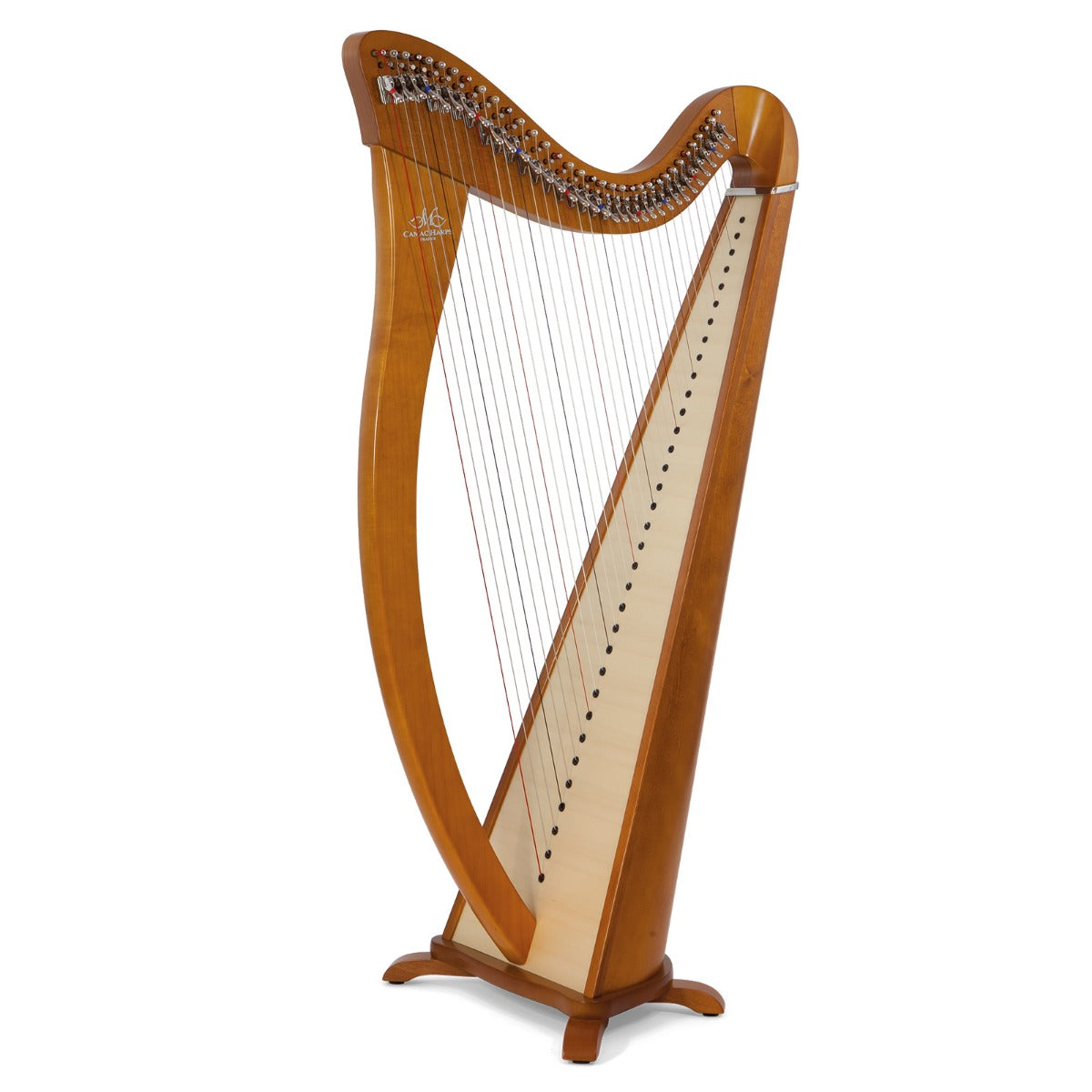 Camac Hermine Lever Harp, 34 Alliance Carbon Strings In Cherry Muzikkon