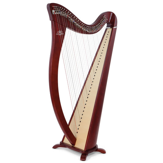 Camac Hermine Lever Harp, 34 Alliance Carbon Strings In Mahogany