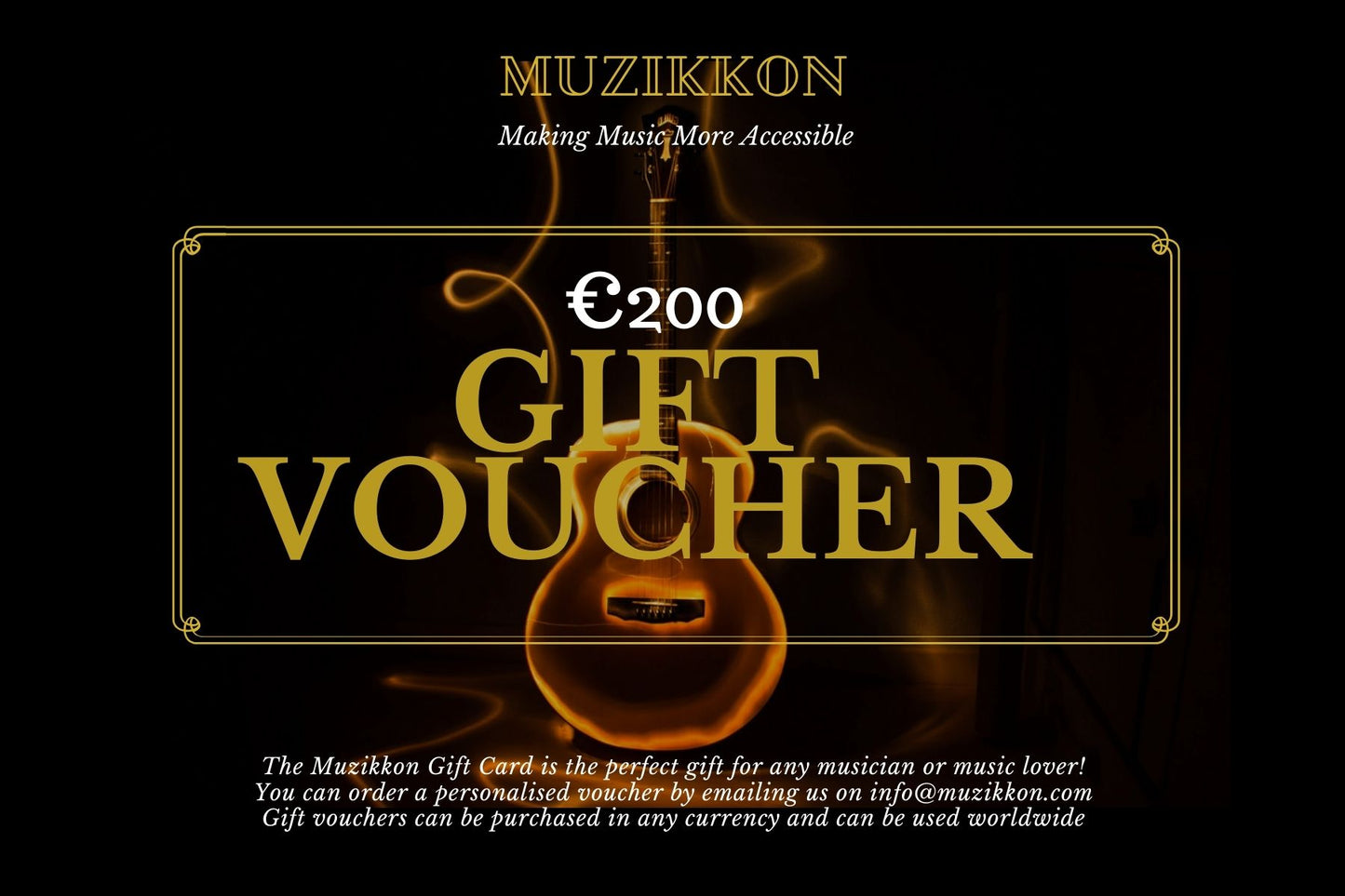 MUZIKKON- GIFT VOUCHER €200